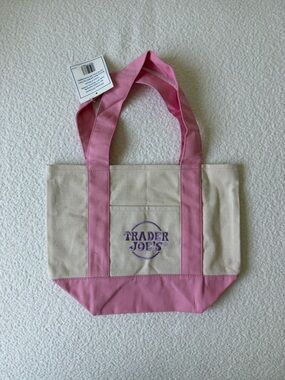 Trader Joe’s Mini Tote Pastel Pink